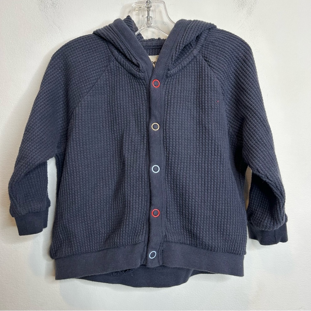 ☀️ 3/$15 Open Edit Hoodie Baby Navy Sweater Waffle Knit